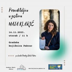 Prevoditeljica u gostima – Maja Klarić