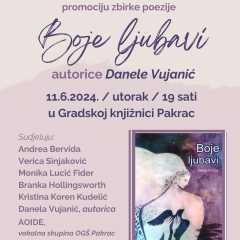 Promocija zbirke poezije “Boje ljubavi” Danele Vujanić
