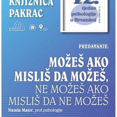 12. Tjedan psihologije u Gradskoj knjižnici Pakrac