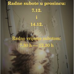 Radne subote – prosinac 2019.