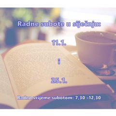 Radne subote – siječanj 2020.