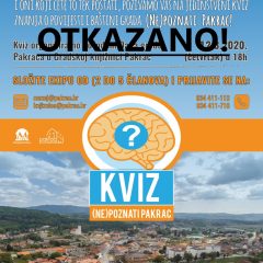 NePoznati Pakrac – kviz – OTKAZANO!