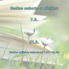 Radne subote – ožujak 2020.