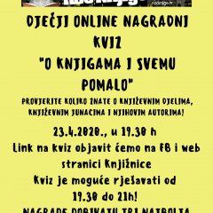 Dječji nagradni kviz – “O knjigama i svemu pomalo”