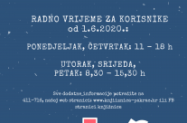 Obavijest o radnom vremenu GKP – od 1.6.2020.