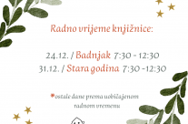 Radno vrijeme – božićni i novogodišnji blagdani