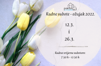 Radne subote – ožujak 2022.