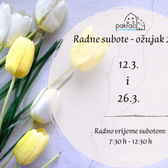 Radne subote – ožujak 2022.