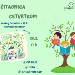 Čitaonica četvrtkom – 30.3. / “Zašto ne volim proljeće”