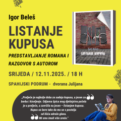 “Listanje kupusa” – predstavljanje romana Igora Beleša