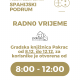 Obavijest o radnom vremenu – 8.12. – 12.12.