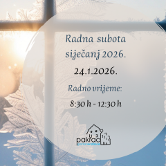 Radna subota – siječanj 2026.