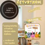 Čitaonica četvrtkom – 16.4.2026. / “Šljokaste kokice iz sela Pokice”