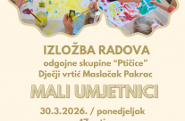 Izložba radova odgojne skupine “Ptičice” DV Maslačak – “Mali umjetnici”