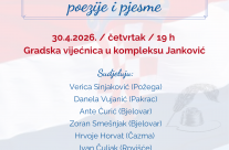 Večer domoljubne poezije i pjesme / 30.4.2026.