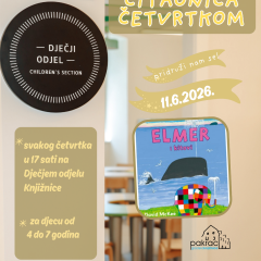 Čitaonica četvrtkom / 11.6.2026. / “Elmer i kitovi”