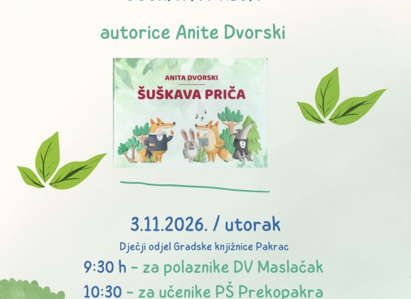 Predstavljanje knjige “Šuškava priča” autorice Anite Dvorski
