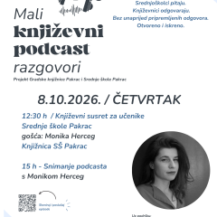 KNJIŽEVNOST PRED KAMEROM Monika Herceg u gostima pakračkih srednjoškolaca