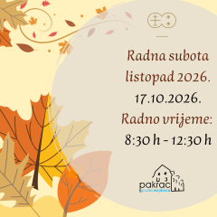 Radna subota – listopad 2026.